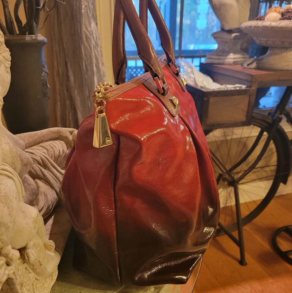 L.A.M.B. by Gwen Stefani Red Black Ombre Patent Leather #444 - Picture 10 of 17